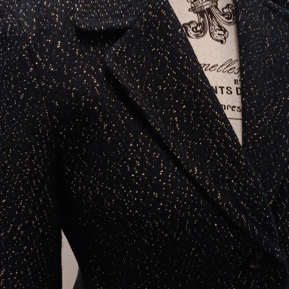 Talbots Black and gold thread blazer - Picture 4 of 9